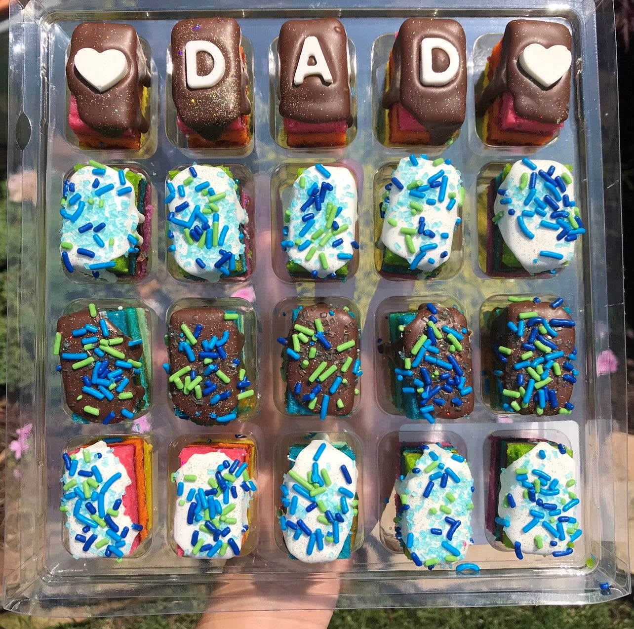 Father's Day Rainbow Cookies