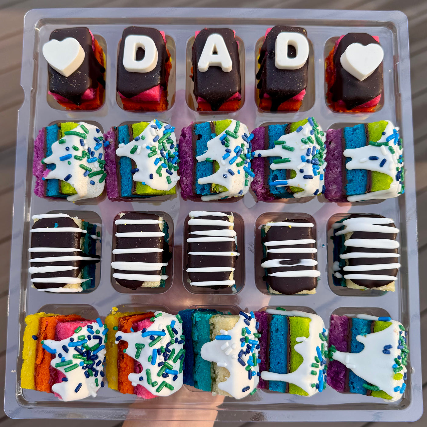 Father's Day Rainbow Cookies