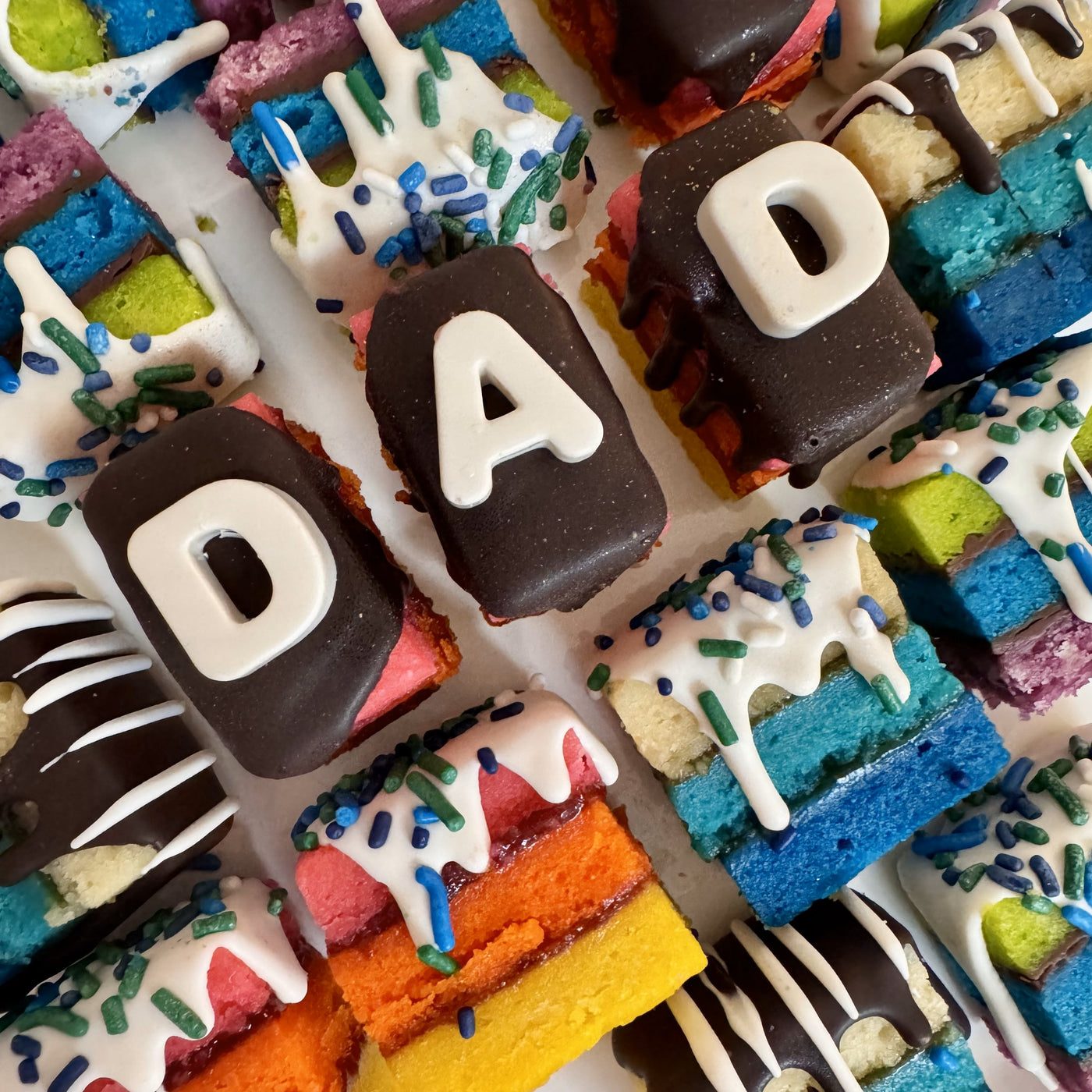 Father's Day Rainbow Cookies