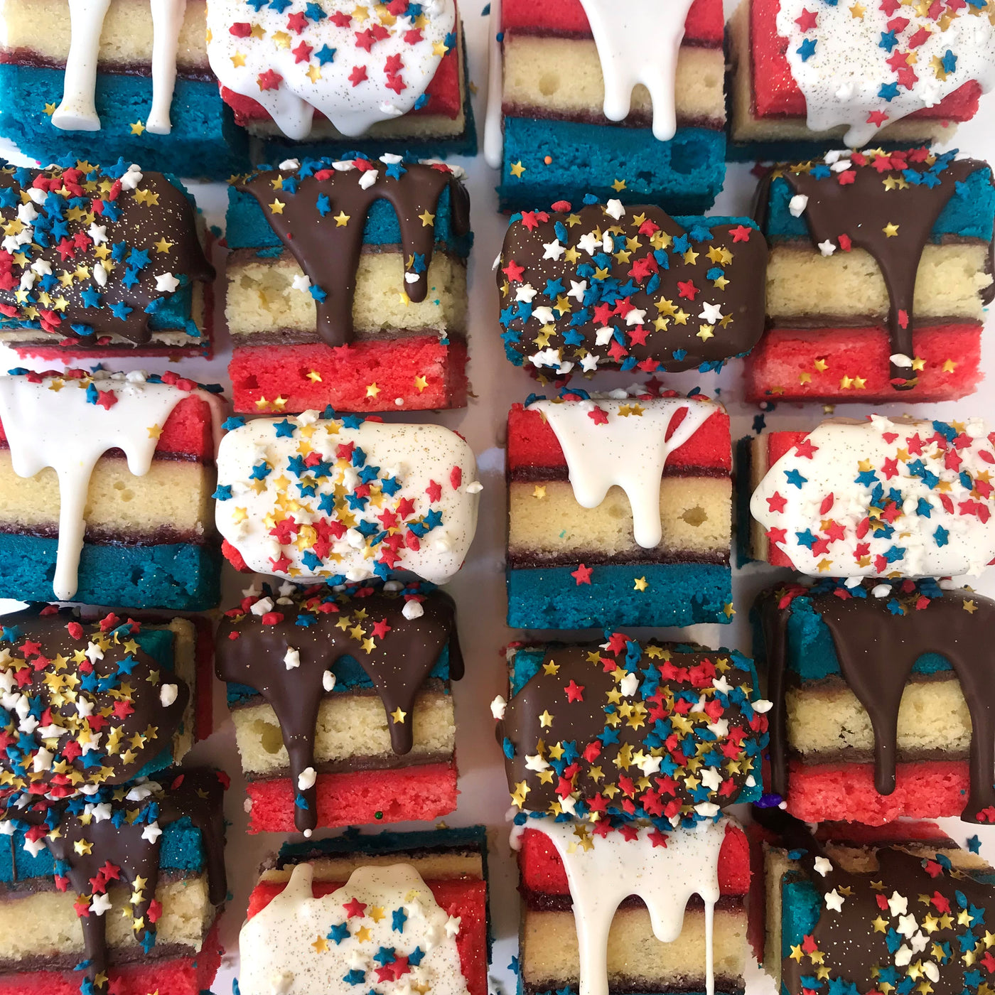 Patriotic Rainbow Cookies