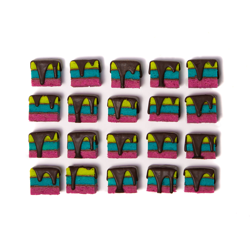 Rainbow Cookies Chocolate Hazelnut Filling - 20 Pack