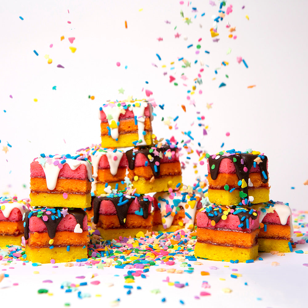 Rainbow Cake Filing Raspberry Rainbow Cookies Raspberry Filling - 20 Pack – Zola Bakes